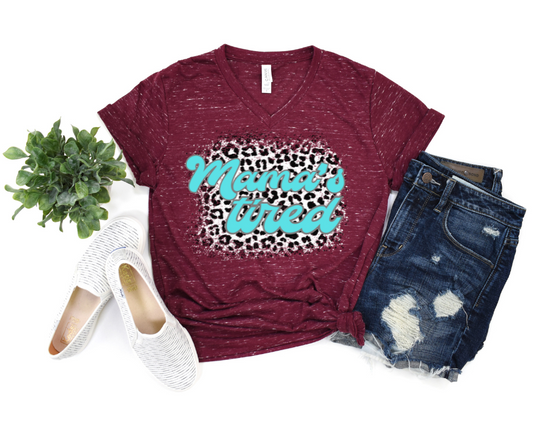 Mama's Tired Leopard DTF Transfer 06593