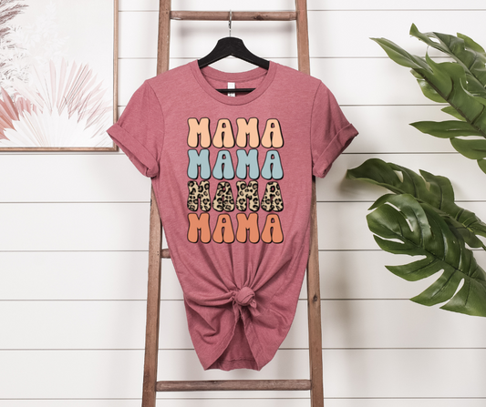 Mama Retro Stacked DTF Transfer 06595