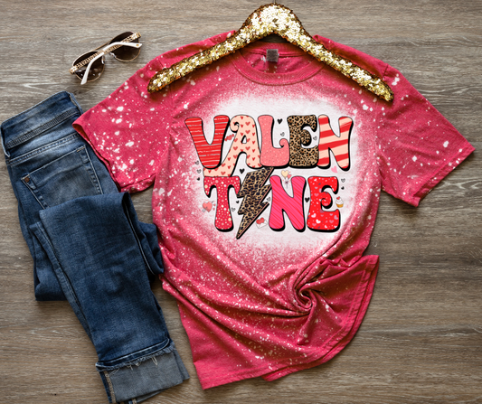 Valentine Leopard Lightning Bolt DTF Transfer 06525