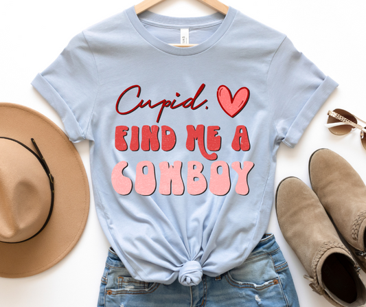 Cupid Find Me A Cowboy DTF Transfer 06519