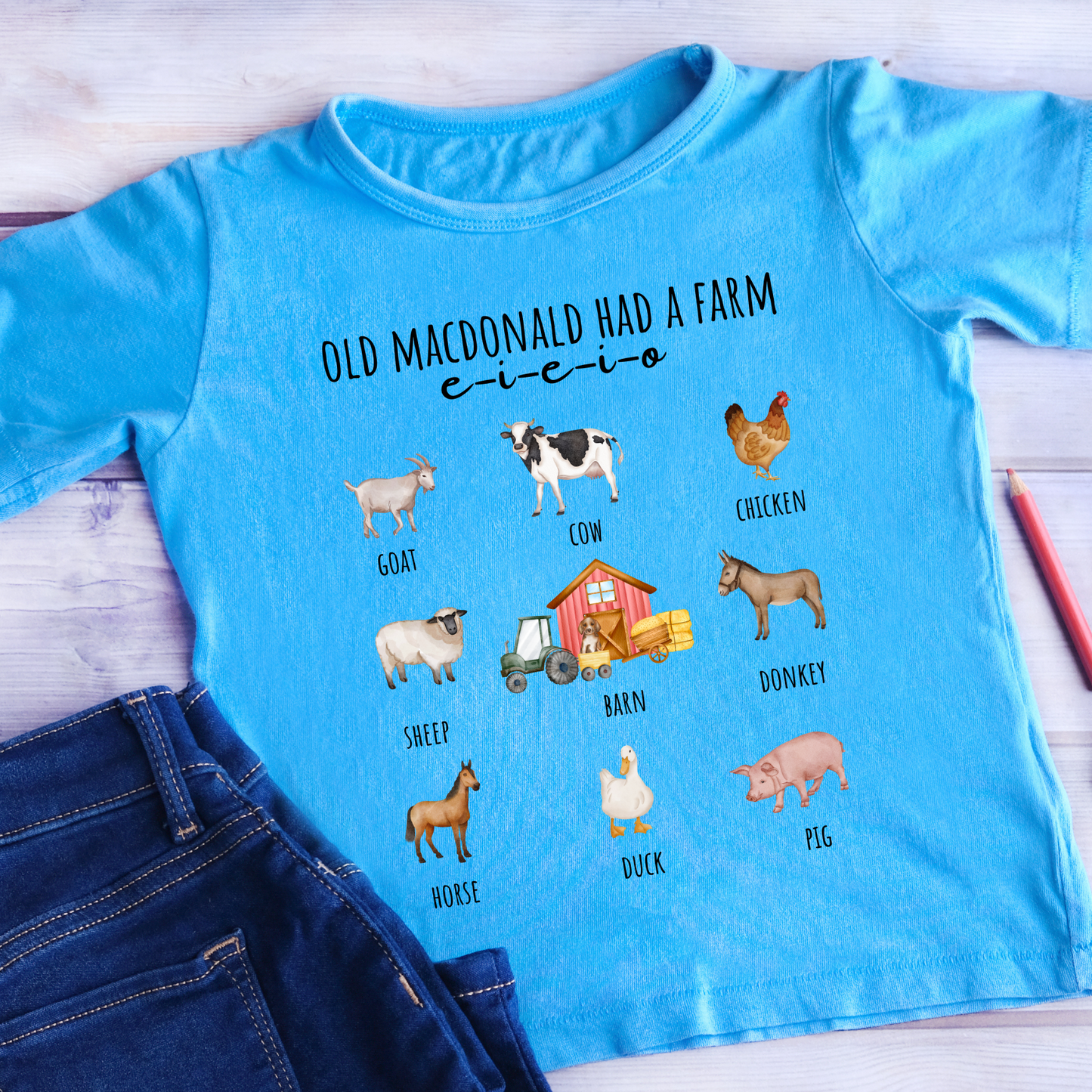 Old MacDonald Had a Farm DTF Transfer 06307